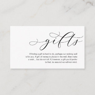 Een notitie over Huwelijkscadeaus, een prachtige l Informatiekaartje