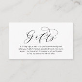 Een notitie over Huwelijkscadeaus, een prachtige l Informatiekaartje (Voorkant)
