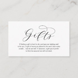 Een notitie over Huwelijkscadeaus, een prachtige l Informatiekaartje