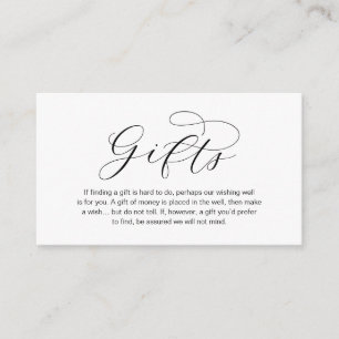 Een notitie over Huwelijkscadeaus, een prachtige l Informatiekaartje