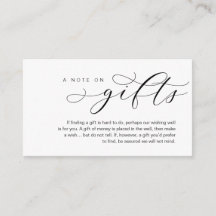 Een notitie over Huwelijkscadeaus, een prachtige l