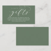 Een notitie over Huwelijkscadeaus, een prachtige l Informatiekaartje (Voorkant / Achterkant)