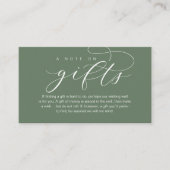 Een notitie over Huwelijkscadeaus, een prachtige l Informatiekaartje (Voorkant)