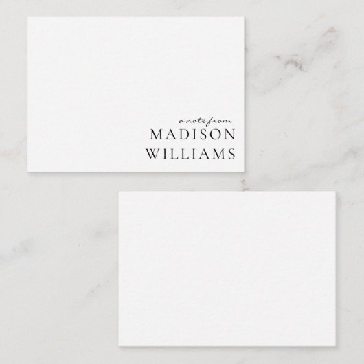 Een notitie selecteren uit Script Typography Note  Notitiekaartje (Voorkant / Achterkant)