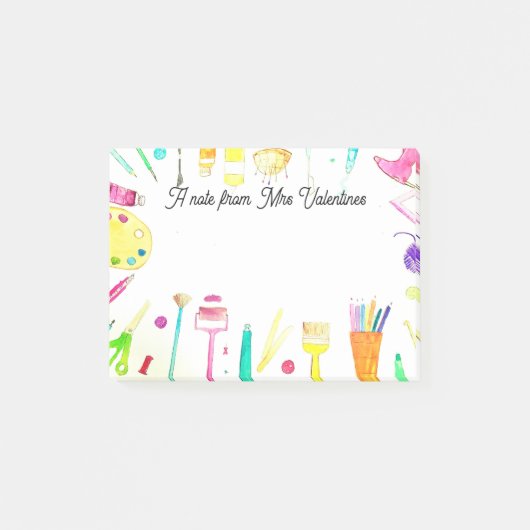 Een notitie uit de Teacher Pencils Waterverf Post-it® Notes (Voorkant)