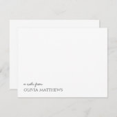 Een notitie uit scripttypografie Chic Note Kaart Notitiekaartje (Voorkant / Achterkant)