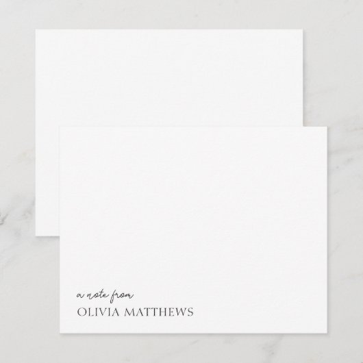 Een notitie uit scripttypografie Chic Note Kaart Notitiekaartje (Voorkant / Achterkant)