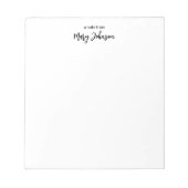 een notitie van Black and White Jouw naam Sjabloon Notitieblok (Voorkant)