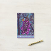 Een notitie van.. Butterfly op een vossenhandschoe Post-it® Notes (Op bureau)