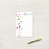 Een notitie van Colorful Music Note Musician (Op bureau)