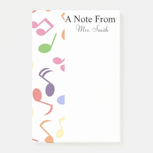 Een notitie van Colorful Music Note Musician (Voorkant)
