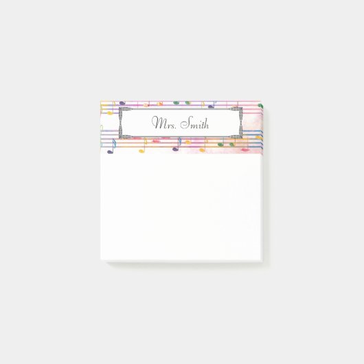 Een notitie van Colorful Music Note Musician (Voorkant)