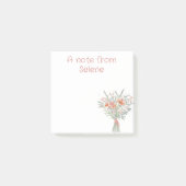Een notitie van Custom Floral Post-It Notes (Voorkant)