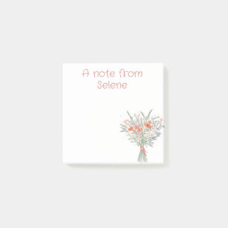 Een notitie van Custom Floral Post-It Notes
