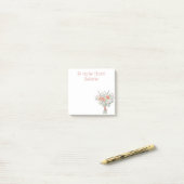 Een notitie van Custom Floral Post-It Notes (Op bureau)