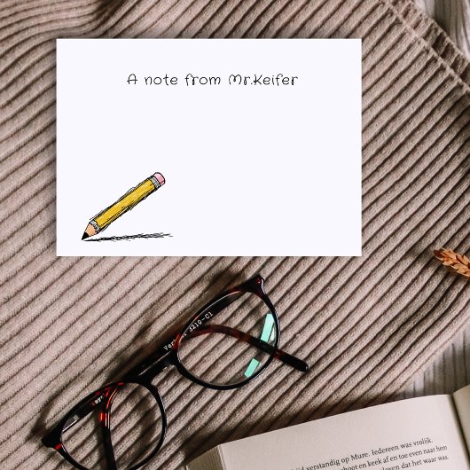 Een notitie van de leraar geïllustreerd eenvoudig  post-it® notes