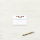Een notitie van de leraar Gelinieerd Post-it® Notes (Op bureau)