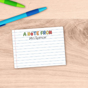 Een notitie van de leraar Gelinieerd Post-it® Notes