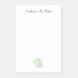 Een notitie van de lerarennaam Simple Minimal Rain Post-it® Notes