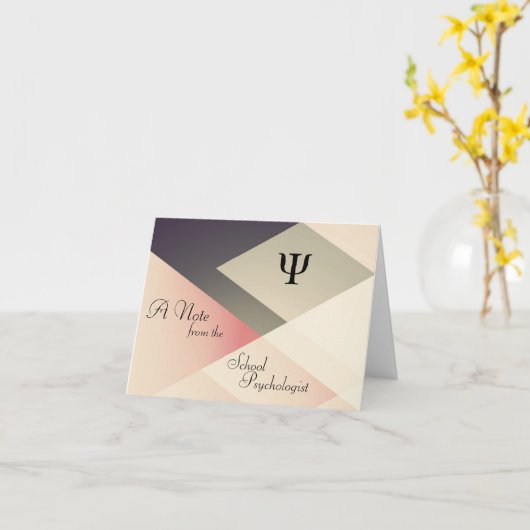 Een notitie van de schoolpsycholoog (notitiekaarte kaart (Gele Bloem)