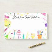 Een notitie van de Teacher Pencils School Waterver Post-it® Notes (Op bureau)