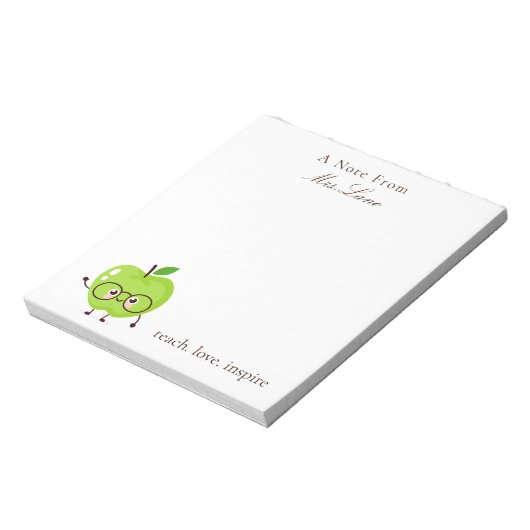 Een notitie van de waardering van de leerkracht Sc Notitieblok (Linkerzijde)