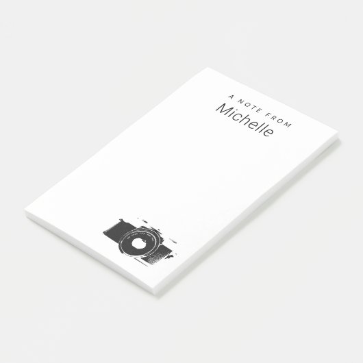 Een notitie van Fotograaf camera Gepersonaliseerd Post-it® Notes (Schuin)