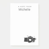 Een notitie van Fotograaf camera Gepersonaliseerd Post-it® Notes (Voorkant)