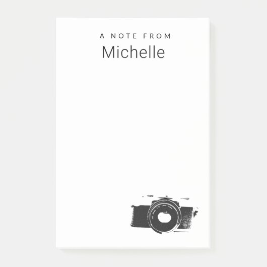 Een notitie van Fotograaf camera Gepersonaliseerd Post-it® Notes (Voorkant)