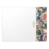 Een notitie van gepersonaliseerde Floral Rozen Not Notitieblok (Voorkant)