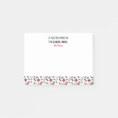 Een notitie van het aangepaste schoolpatroon post-it® notes (Voorkant)