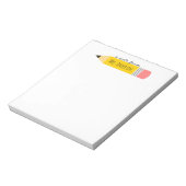 Een notitie van het lerarenpotlood notitieblok (Linkerzijde)