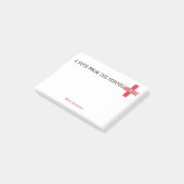 Een notitie van het Rode Kruis van de Schoolzuster Post-it® Notes (Schuin)