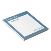 Een notitie van mam Persoonlijk notitieblok (Schuin)