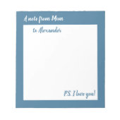 Een notitie van mam Persoonlijk notitieblok (Voorkant)