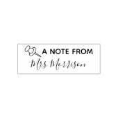 Een notitie van Modern Terug naar schoollerarenscr Zelfinktende Stempel (Design)