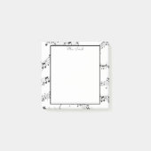 Een notitie van muzieknotitie Whimsical Pattern Mu Post-it® Notes (Voorkant)