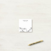 Een notitie van muzieknotitie Whimsical Pattern Mu Post-it® Notes (Op bureau)