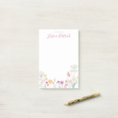 Een notitie van Personalized Wildflowers Post-Its Post-it® Notes (Op bureau)