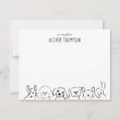 Een notitie van Schattigee Dog Animal Sketch Note  Notitiekaartje (Voorkant)