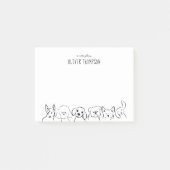 Een notitie van Schattigee Dog Animal Sketch Post- Post-it® Notes (Voorkant)