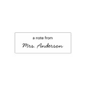 een notitie van Script Signature Cursief Leraren N Zelfinktende Stempel (Design)