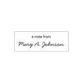 een notitie van Script Signature Cursive Naam Zelfinktende Stempel (Design)