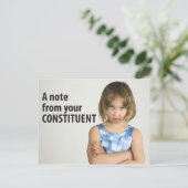 Een notitie van uw kiezer Women's March 10/100 Briefkaart (Staand voorkant)