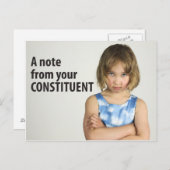 Een notitie van uw kiezer Women's March 10/100 Briefkaart (Voorkant / Achterkant)