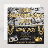 Een notoire verjaardagsuitnodiging kaart (Voorkant / Achterkant)
