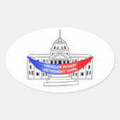 Een nutteloos congres ovale sticker (Voorkant)