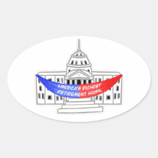 Een nutteloos congres ovale sticker (Voorkant)