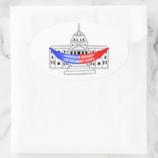 Een nutteloos congres ovale sticker (Tas)