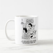 Een nutteloze gnoom in de tuin. grappig koffiemok (Links)